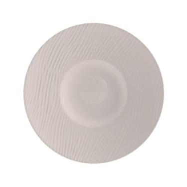 Imagem de Prato Apresentação Relevo Dunas Cinza Germer Porcelanas