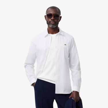 Imagem de Camisa Slim Fit Em Popeline Stretch Lacoste Masculina-Masculino