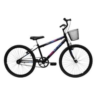 Imagem de  Bicicleta Aro 24 mono Bike Infantil Saidx Premium, Preto, Azul, Rosa