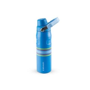Imagem de GARRAFA STANLEY TÉRMICA AEROLIGHT FAST FLOW VARSITY 710ML AZURE STRIPES 08482-00