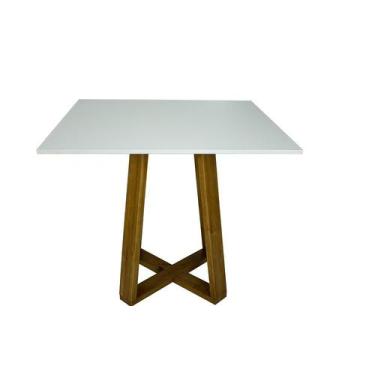 Imagem de Mesa De Jantar Lary 80cm Quadrada Escrivaninha Para Sala Estar Cozinha