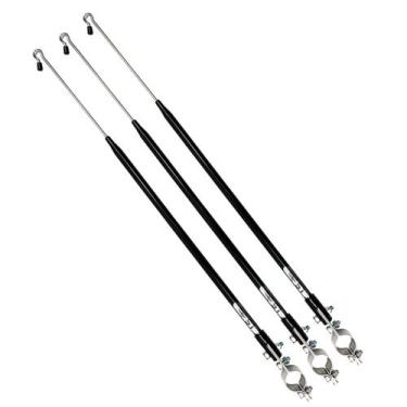 Imagem de Kit 3 Antena Moto Anti Cerol Corta Linha Pipa Fio Guidão Retrátil Segu
