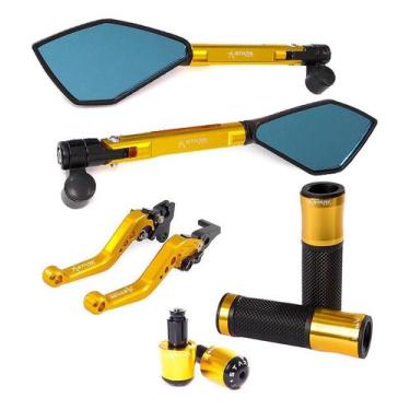 Imagem de Manete Peso Manopla Retrovisor Versys300 Ninja 250 300 400 - Stark Rac