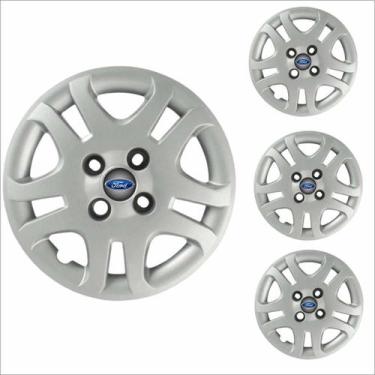 Imagem de Jogo Calota Aro 14 Fiesta Hatch Sedan 2011 à 2013 Ford + Emblema Resin