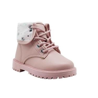 Imagem de Bota Coturno Tratorado Bebê Menina Cano Baixo Molekinha 2126524-Feminino