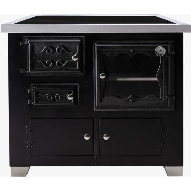 Imagem de Fogao a Lenha HMD Romano Preto com Chapa Vitrocerâmica SD