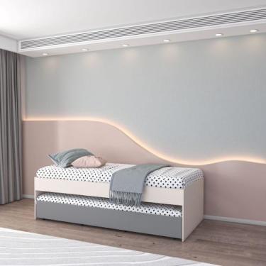 Imagem de Bicama Infantil Helena Mobikasa, Off White/Grafite