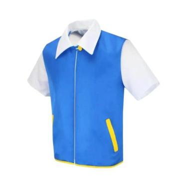 Imagem de Fantasia Infantil Ash Ketchum Pokemon Go Jaqueta Azul Com Conjunto De 