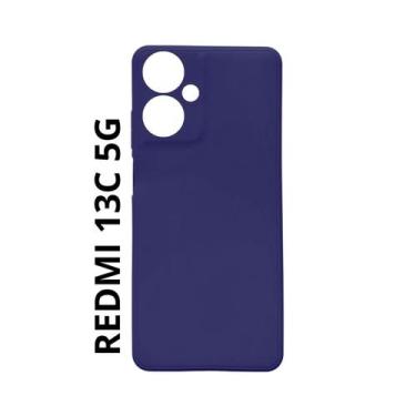 Imagem de Capa Case Aveludada Compatível Para Xiaomi Redmi 13c 5G - DB, Azul-Mar