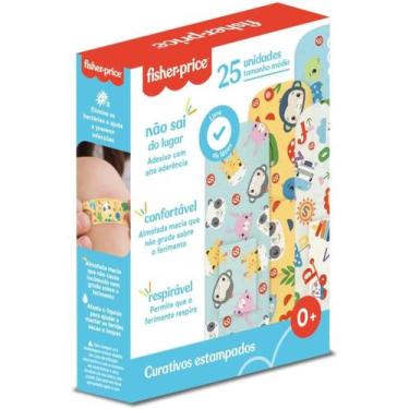 Imagem de Curativo Estampado Caixa Com 25 Fisher Price - HC483 - Multi Saúde