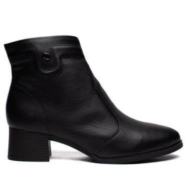 Imagem de Bota Feminina Dakota Cano Médio Couro Casual Preto, Preto, 37