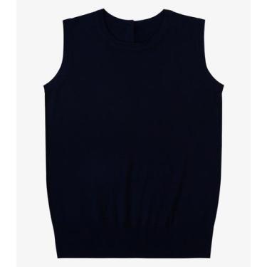 Imagem de Blusa Feminina Regata Tricot Select Azul, G, Azul