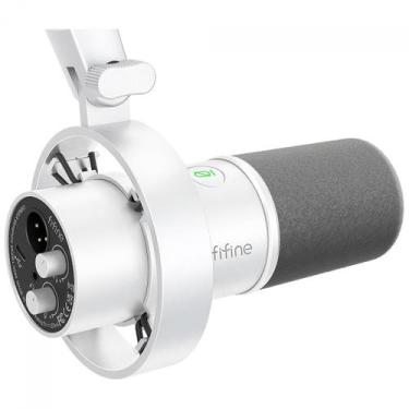 Imagem de Microfone Dinâmico Fifine K688W Branco USB XLR
