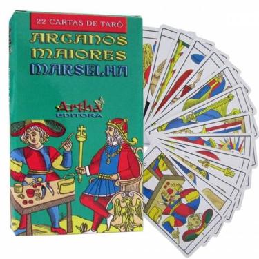 Imagem de Tarot Arcanos Maiores Marselha com 22 Cartas - Editora Artha