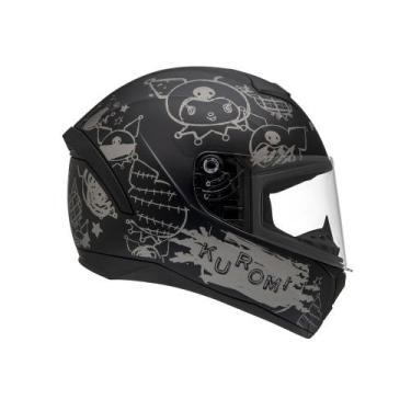 Imagem de Capacete Peels Spike 2 Kuromi Rebel, Preto Fosco com Grafite, 60