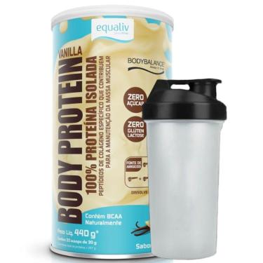 Imagem de Body Protein Isolado Vanilla 440g Coqueteleira - Equaliv-Unissex