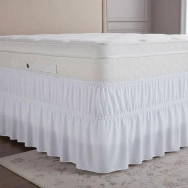 Imagem de Saia Para Cama Box Solteiro Branca com Elastico Duplo - BELCAPAS