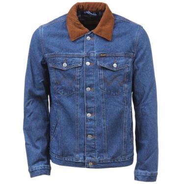 Imagem de Jaqueta Jeans Masculina com Gola de Veludo e Forro Wrangler 38343, GG