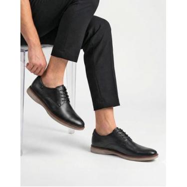 Imagem de Sapato Casual Pegada Masculino Couro 126701 Social, Preto, 39
