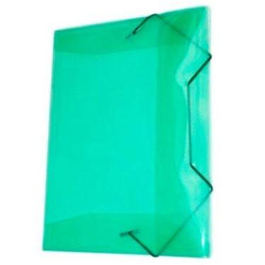 Imagem de Pasta Plástica Com Aba Elástica Pequena Verde Golden Kraft, Unico