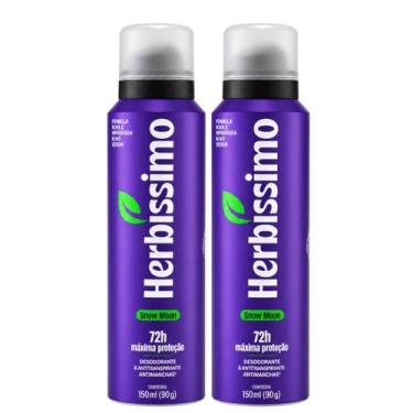 Imagem de Kit 2 Desodorante Herbíssimo Care Masculino Snow Moon 150ml - Dana