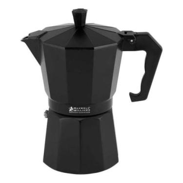 Imagem de Cafeteira luxo italian preta 6 xícaras maxwell & williams em aluminio 
