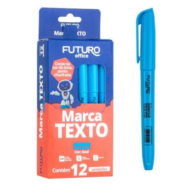 Imagem de Caixa Com 12 Unidades Caneta Marca Texto Colorida Para Papelaria Escol