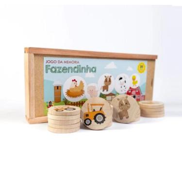 Imagem de Jogo da Memória em Madeira - Fazendinha, Brinquedo da Fábrika dos Sonh