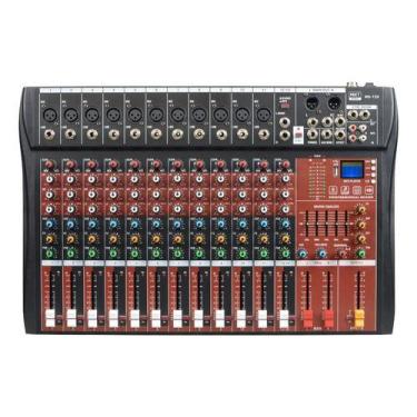 Imagem de Mesa De Som 12 Canais Profissional Equalizador 5 Bandas Mxt , 110V/220