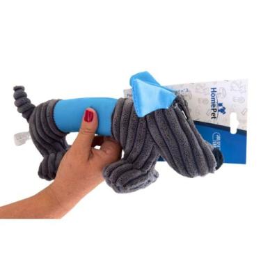 Imagem de Brinquedo Home Pet Pelúcia Cachorro Salsicha Azul - Homepet
