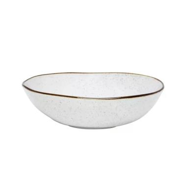 Imagem de Saladeira Ryo Maresia para Servir 26cm 1,6L Porcelana Uso Diário Areia Oxford