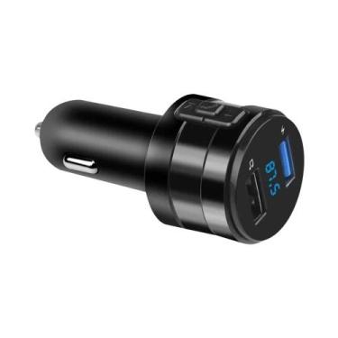 Imagem de Transmissor FM Bluetooth Para Carro, Reprodutor MP3, Carregador USB Du