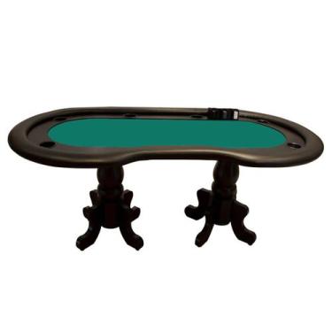 Imagem de Mesa De Poker Linha Torres com Borda Estofada e Porta Copos - 2,55x1,1