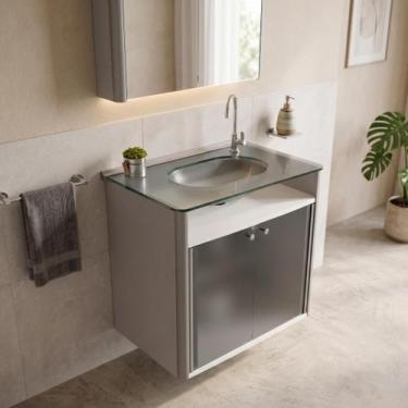 Imagem de Gabinete para Banheiro 62cm x 63cm Classic Prata/Silver - Cris Metal