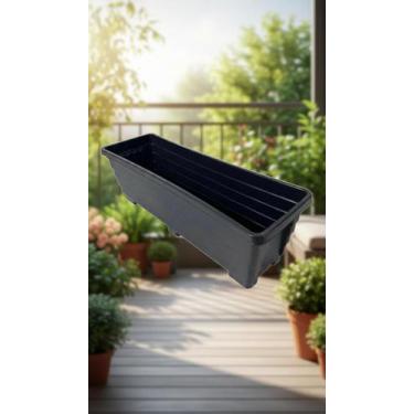 Imagem de Kit 3 Floreiras De Chão 60cm Preto Polipropileno - Congratulations Sto