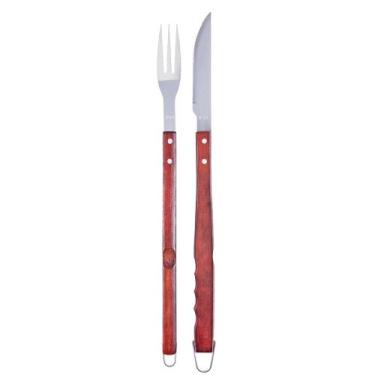 Imagem de Conjunto Para Churrasco 2 Peças Kala Com Garfo E Faca De Aço Inox