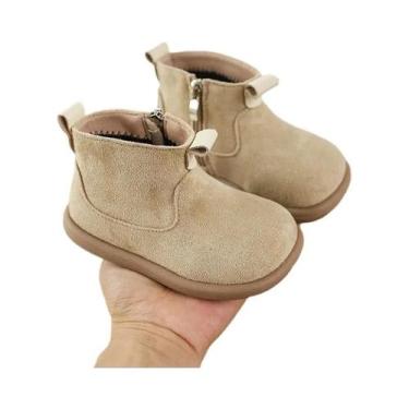 Imagem de Botas De Cano Baixo Em Suede Para Bebês Meninos E Meninas, Calçados Ca
