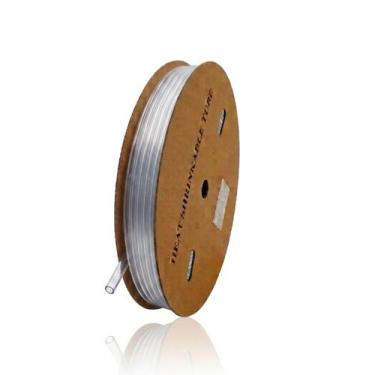 Imagem de Termo Retrátil Tubo 6mm Transparente Isolamento Elétrico 2:1 Parede Si