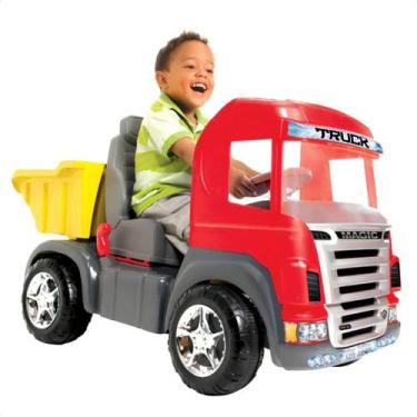 Imagem de Caminhão Truck Infantil Pedal Vermelho Luz e Som Magic Toys Suporta 30
