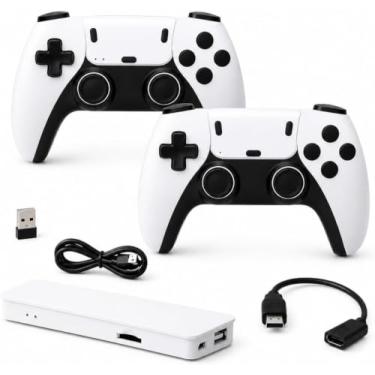 Imagem de Video Game Stick M15 Pro 4K 64GB HDMI + 2 Controles Sem Fio | Console Retrô Plug & Play para TV com 20.000 Jogos Clássicos e Emuladores Integrados