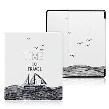 Imagem de CCOO Nova capa para Kindle Oasis (9ª, 2017 lançada e 10ª geração de 2019, 7 polegadas), nova capa inteligente de couro com hibernação automática