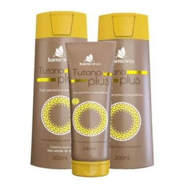 Imagem de BARROMINAS Tutano Plus Kit Cabelos Secos e Ressecados Shampoo + Condicionador + Creme para Pentar