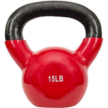 Imagem de Kettlebell revestido de vinil ensolarado (6,8 kg)