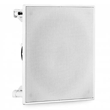 Imagem de Caixa de Som de Embutir 8'' Arandela Coaxial Quadrada 80W 8 Ohms Telar Alumínio Branca Frahm - 31932