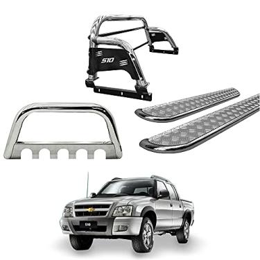 Imagem de Kit Quebra Mato +Santo Ant H3+Estr Chapa-S10 94/11 Cromo C/D