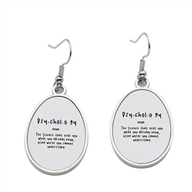 Imagem de Brinco Psicologia 1 - Brincos pendentes para meninas - Presente de festa de aniversário dos namorados, Metal, Sem pedras preciosas