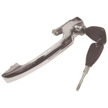 Imagem de Maçaneta Externa Porta C/ Chave Zamac Família 1113 Preta