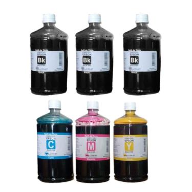 Imagem de Kit 5 Litros Tinta Genérica APOLLO INKJET P/ Impressora Epson Workforce Wf-c5790 Wf-c5290 Wf-c5710 Corante