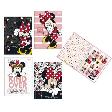 Imagem de Caderno Tilibra Brochura Capa Dura 1/4 Minnie 80 Folhas Capas Diversas - Item Sortido