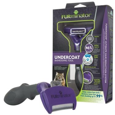 Imagem de Escova Tira Pelo Furminator Para Gatos Com Pelo Longo - Médio e Grande